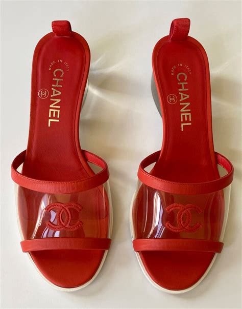 chanel red slides|chanel slides cheap.